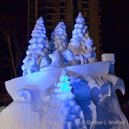 Winterlude 2010 Snow Sculpture_14159.jpg - Winterlude ('Bal de Neige' in French) is the annual winter festivalof Canada's capital region (Ottawa, Ontario and Gatineau, Quebec).Photographed at Gatineau (Hull), Quebec, Canada.